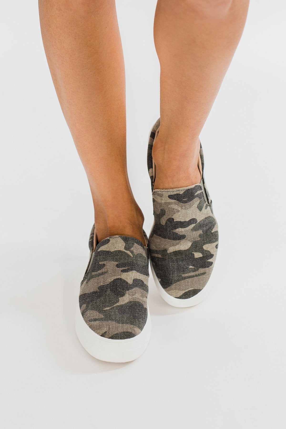 Womens camouflage slip on shoes sale