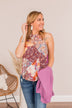 Peace And Love Paisley Tank- Magenta