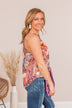 Peace And Love Paisley Tank- Magenta