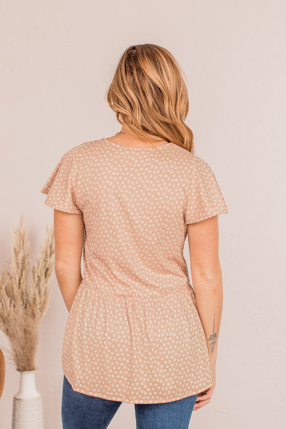 Always Find The Good Babydoll Top- Beige