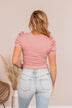 Lay It On Me Ribbed V-Neck Top- Dusty Rose