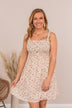 Lovely Bouquets Floral Dress- Cream