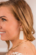 Hanging On To You Dangle Earrings- Cream
