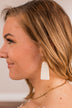 Hanging On To You Dangle Earrings- Cream