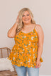 Take My Sorrows Floral Tank- Golden Yellow