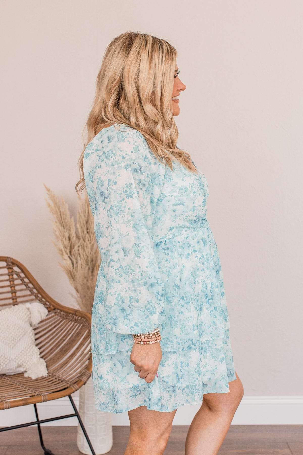 Before The Morning Comes Floral Dress- Blue