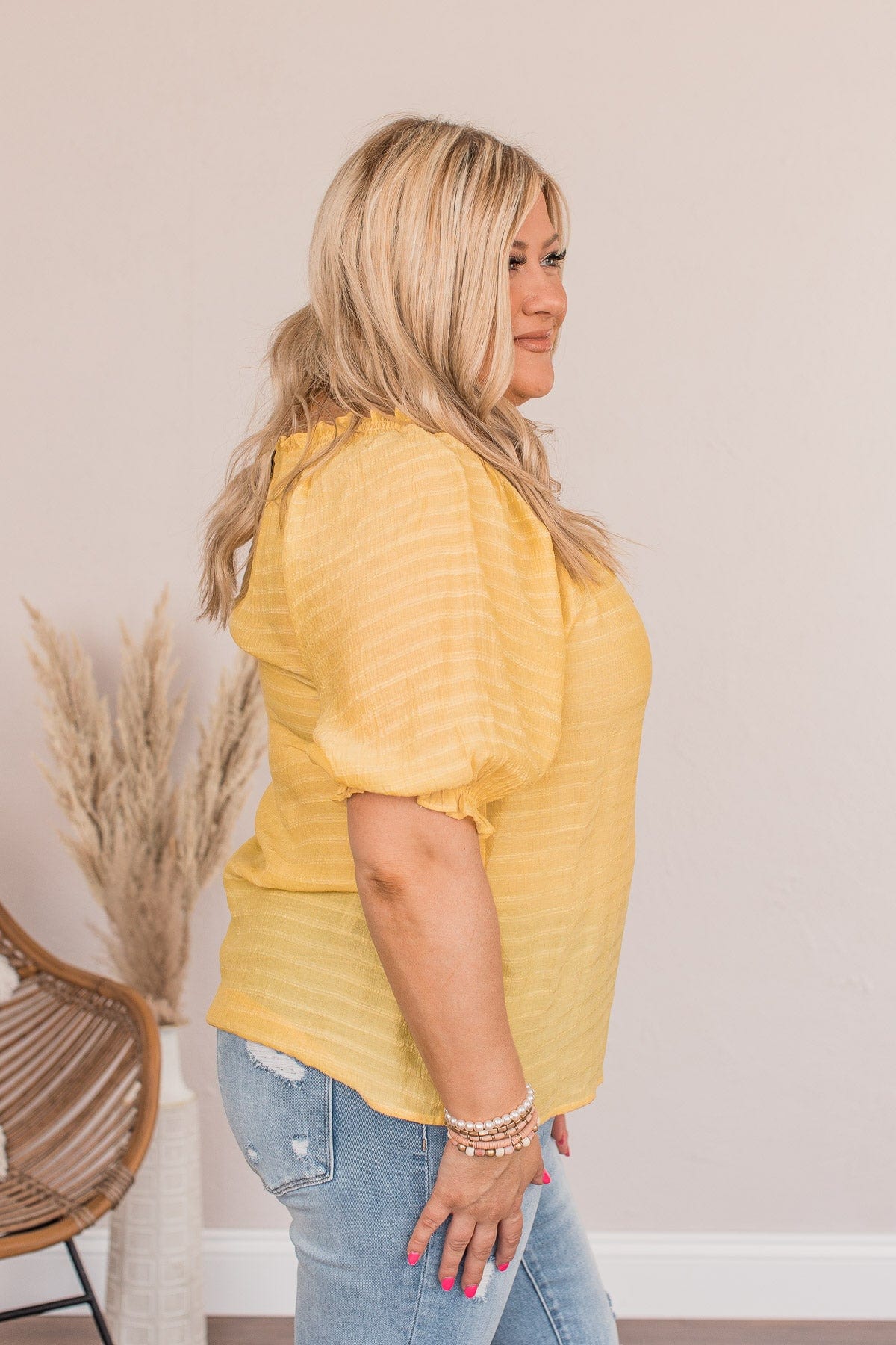 Sunshine Of Your Love Off The Shoulder Blouse- Yellow