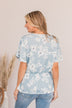 Clear Skies Ahead Peplum Top- Light Blue