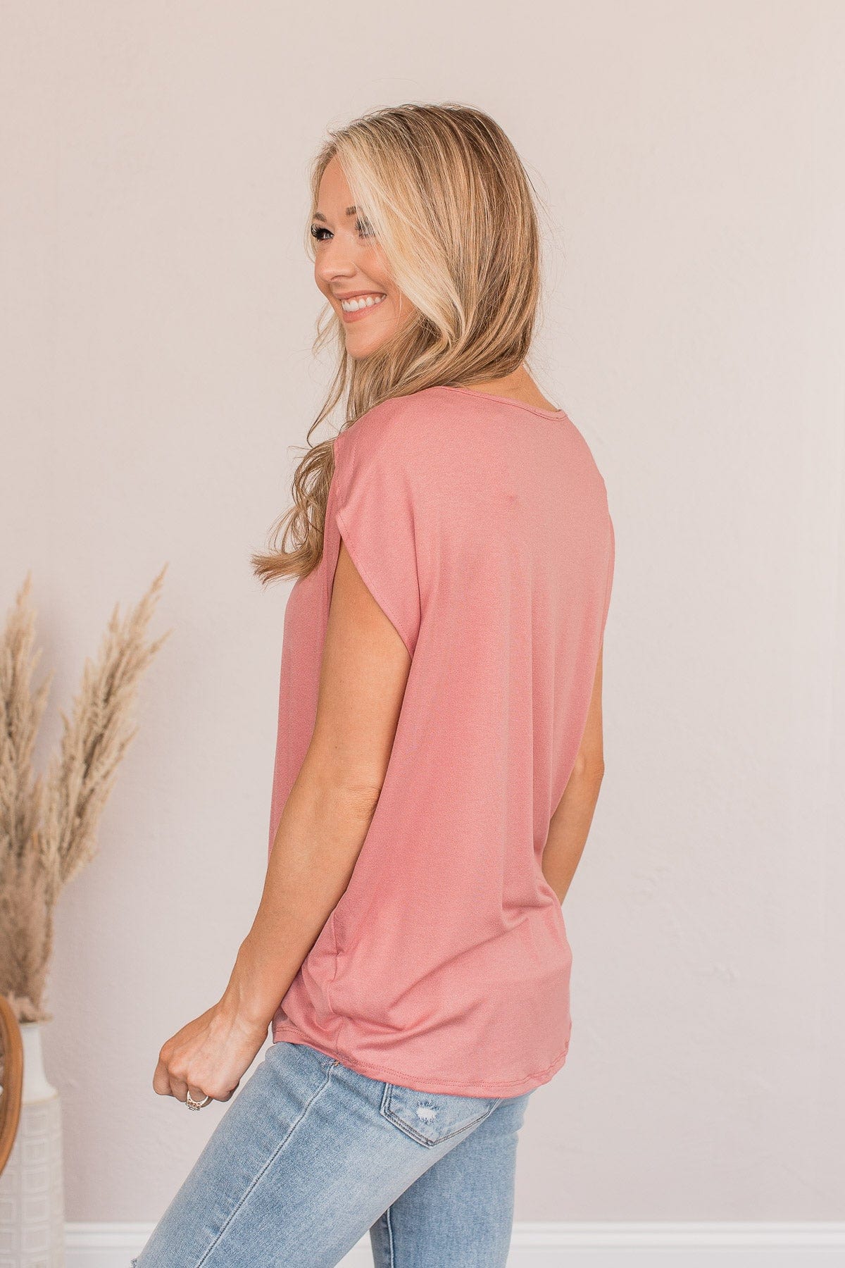 Shake Things Up Sleeveless Top- Dusty Pink