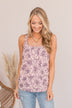 Floral Happiness Pleated Tank Top- Lavender
