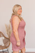 Power Of Belief Ribbed Dress- Mauve