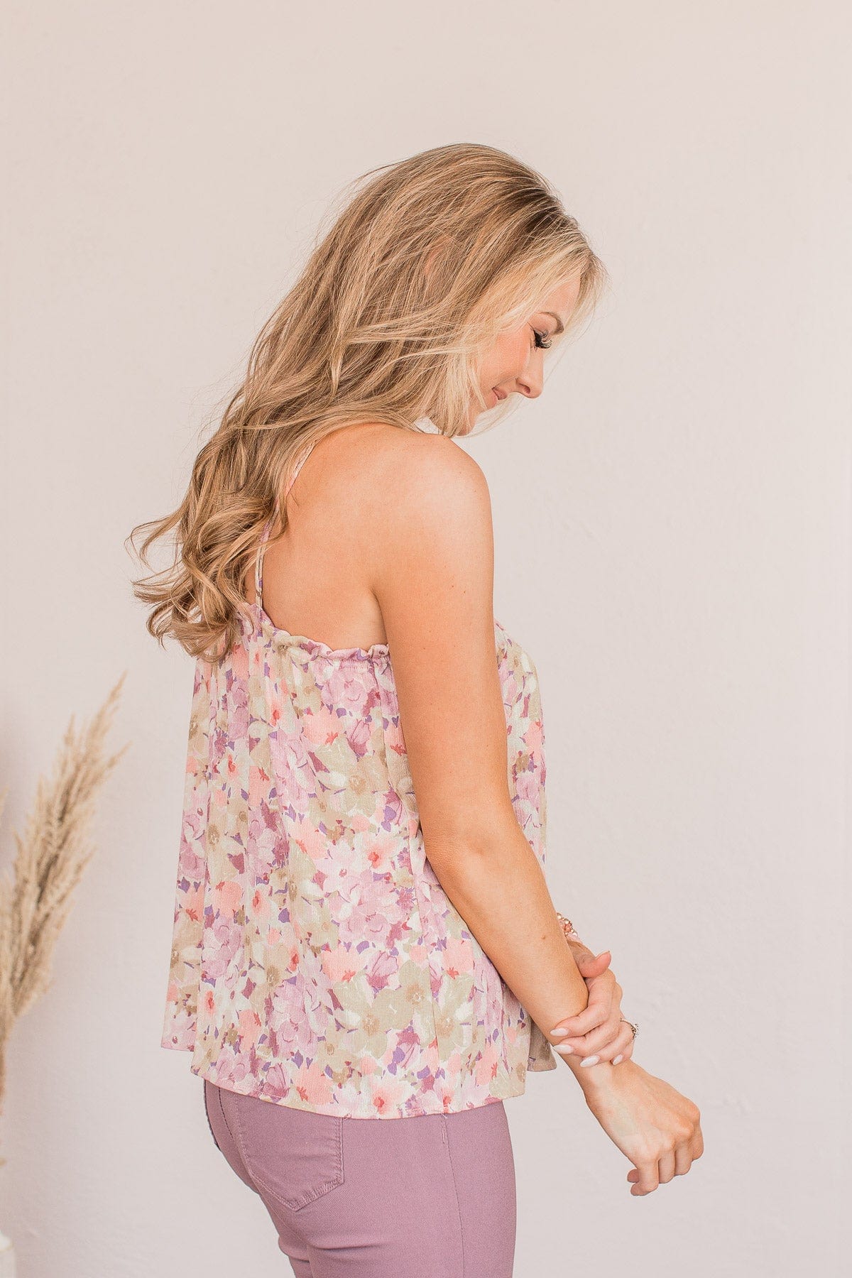 Wildflower Spirit Floral Tank- Lavender