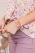 Beautify Your Life 6 Layer Bracelet Set- Pink & Gold