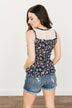 Together As One Floral Tank Top- Navy