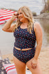 Soul Full Of Sunshine Knot Tankini Top- Navy Stars