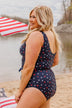 Soul Full Of Sunshine Knot Tankini Top- Navy Stars