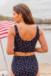 Soul Full Of Sunshine Knot Tankini Top- Navy Stars