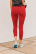 Proud And True Cropped Leggings- Red