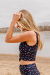 Soul Full Of Sunshine Knot Tankini Top- Navy Stars