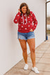 Be A Star Drawstring Hoodie- Red