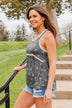 Liberty And Lace Babydoll Tank- Charcoal
