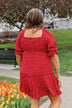Independently Me Floral Dress- Red