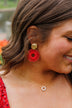 Bursting With Pride Dangle Earrings- Red & Gold