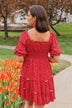 Independently Me Floral Dress- Red