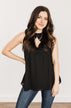 Lights Out Lace Tank Top- Black