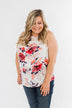 Caught My Attention Floral Tank Top- Ivory