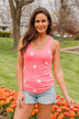American Spirit Racerback Tank Top- Neon Pink