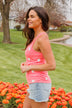 American Spirit Racerback Tank Top- Neon Pink