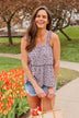 Freedom Blooms Floral Tank- Navy