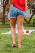 Jodiful Mid-Rise Star Print Shorts- Kesha Wash