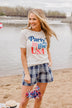 Perfect Day Out Plaid Shorts- Navy