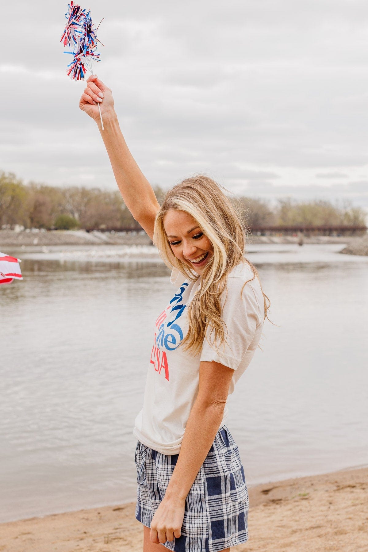 "Party In The USA" Graphic Tee- Cream