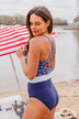Ocean Outings One-Piece Swimsuit- Navy Floral