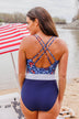 Ocean Outings One-Piece Swimsuit- Navy Floral