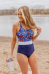 Ocean Outings One-Piece Swimsuit- Navy Floral