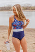 Ocean Outings One-Piece Swimsuit- Navy Floral