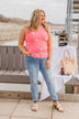 American Spirit Racerback Tank Top- Neon Pink
