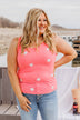American Spirit Racerback Tank Top- Neon Pink