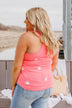 American Spirit Racerback Tank Top- Neon Pink