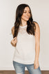 Energize The Day Lace Tank Top- Off-White
