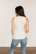 Energize The Day Lace Tank Top- Off-White