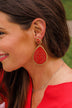 Bright In The Sky Dangle Earrings- Red