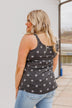 Young And Free Button Tank- Charcoal