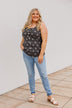 Young And Free Button Tank- Charcoal