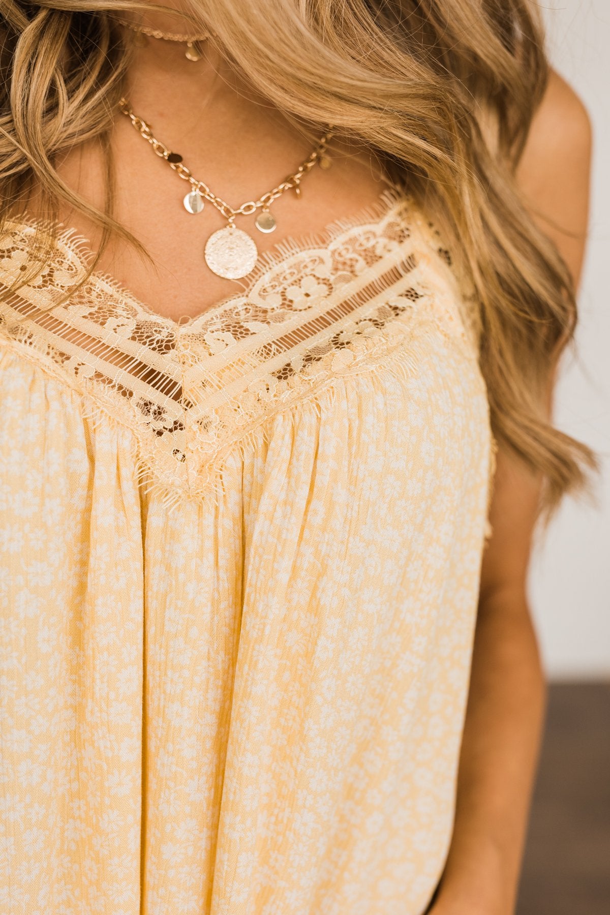 Something Sweet 2 Tier Circle Pendant Necklace- Gold