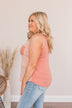 Coasting Through Life Striped Tank- Coral